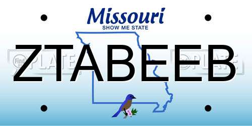 ZTABEEB Missouri License Plate