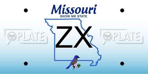 ZX Missouri License Plate