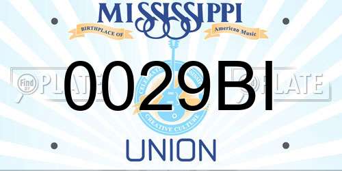 0029BI Mississippi License Plate