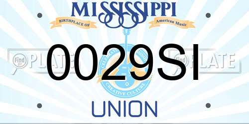 0029SI Mississippi License Plate