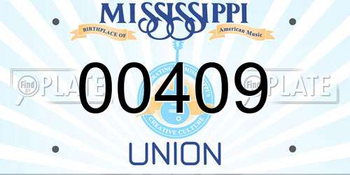 00409 Mississippi License Plate