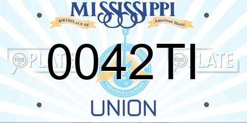0042TI Mississippi License Plate