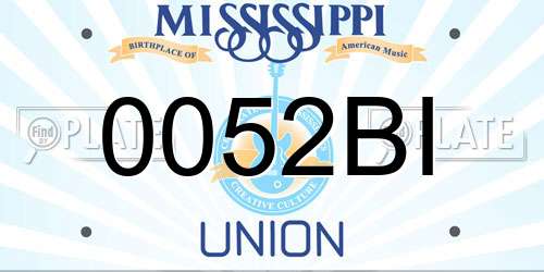 0052BI Mississippi License Plate