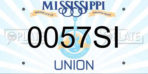 0057SI Mississippi License Plate