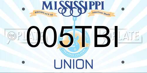005TBI Mississippi License Plate