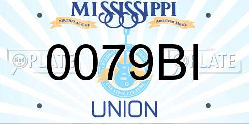 0079BI Mississippi License Plate