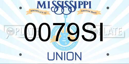 0079SI Mississippi License Plate
