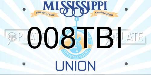 008TBI Mississippi License Plate