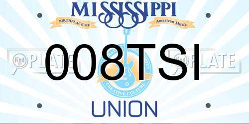 008TSI Mississippi License Plate