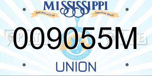 009055M Mississippi License Plate