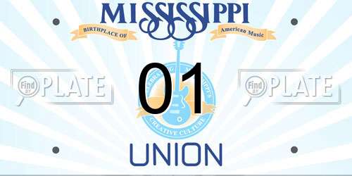 01 Mississippi License Plate
