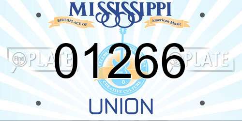 01266 Mississippi License Plate