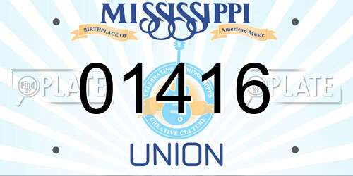 01416 Mississippi License Plate
