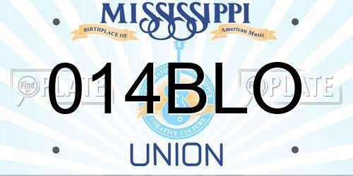014BLO Mississippi License Plate