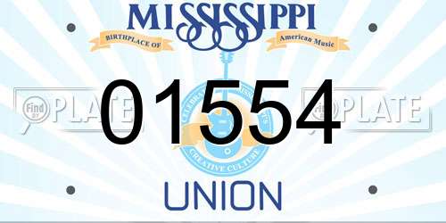 01554 Mississippi License Plate