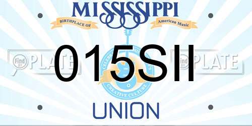 015SII Mississippi License Plate