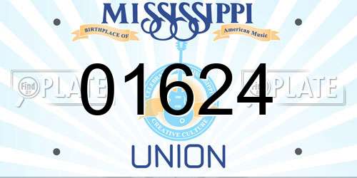 01624 Mississippi License Plate