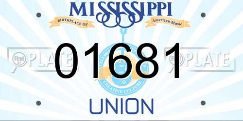 01681 Mississippi License Plate
