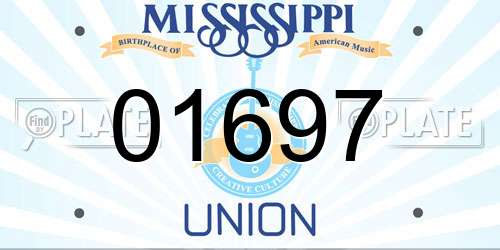 01697 Mississippi License Plate