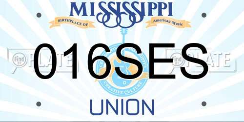 016SES Mississippi License Plate