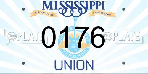 0176 Mississippi License Plate