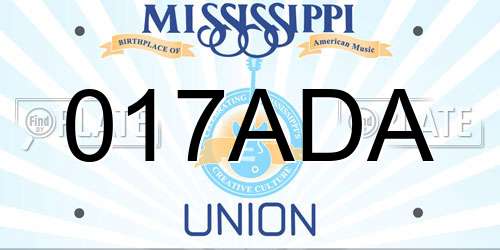 017ADA Mississippi License Plate