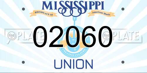 02060 Mississippi License Plate