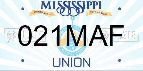021MAF Mississippi License Plate