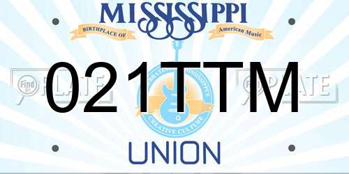 021TTM Mississippi License Plate