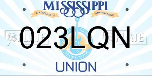 023LQN Mississippi License Plate