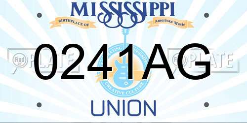 0241AG Mississippi License Plate