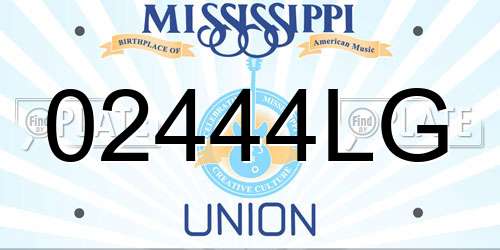 02444LG Mississippi License Plate