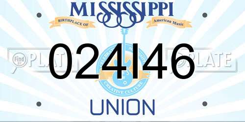 024I46 Mississippi License Plate