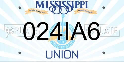 024IA6 Mississippi License Plate
