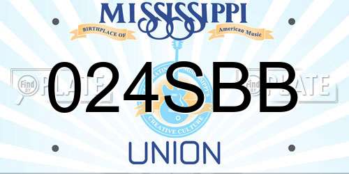 024SBB Mississippi License Plate