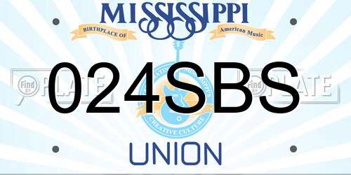 024SBS Mississippi License Plate