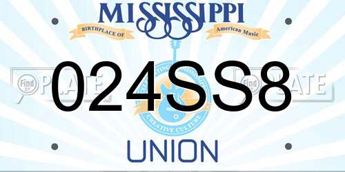 024SS8 Mississippi License Plate