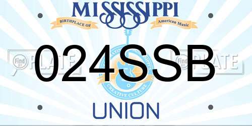 024SSB Mississippi License Plate