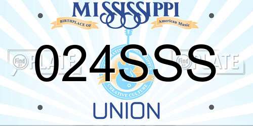 024SSS Mississippi License Plate