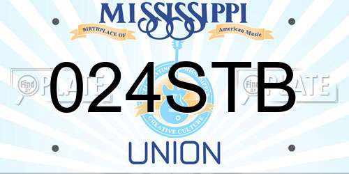 024STB Mississippi License Plate