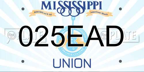025EAD Mississippi License Plate