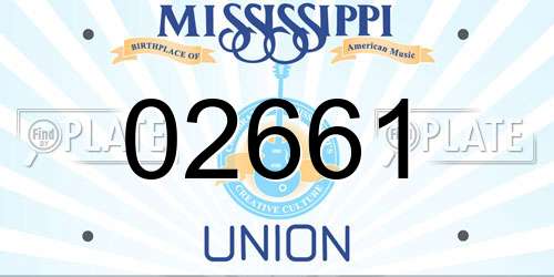 02661 Mississippi License Plate