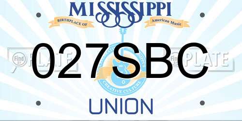 027SBC Mississippi License Plate