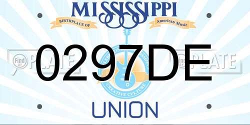 0297DE Mississippi License Plate