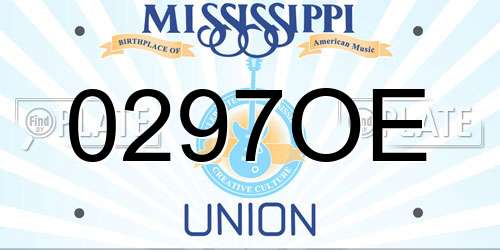 0297OE Mississippi License Plate