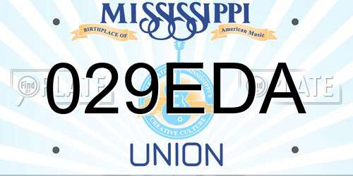 029EDA Mississippi License Plate