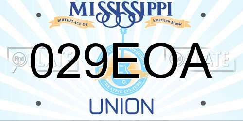 029EOA Mississippi License Plate