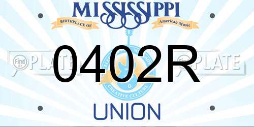 0402R Mississippi License Plate