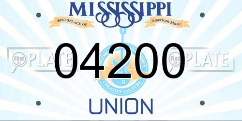 04200 Mississippi License Plate