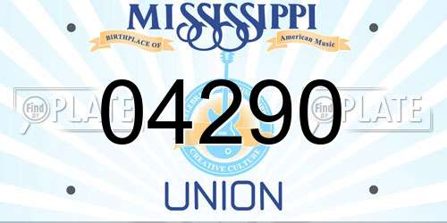 04290 Mississippi License Plate